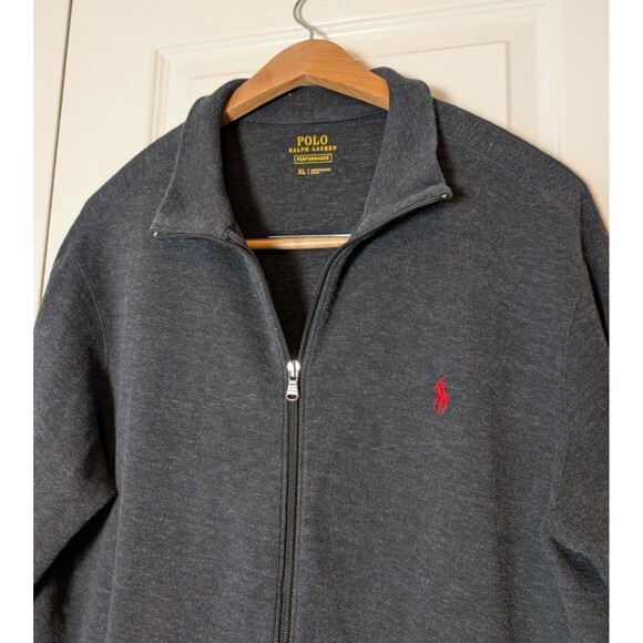 Polo Ralph Lauren Performance Full Zip Knit Jacket Size XL Heathered Dark Gray - Picture 4 of 10